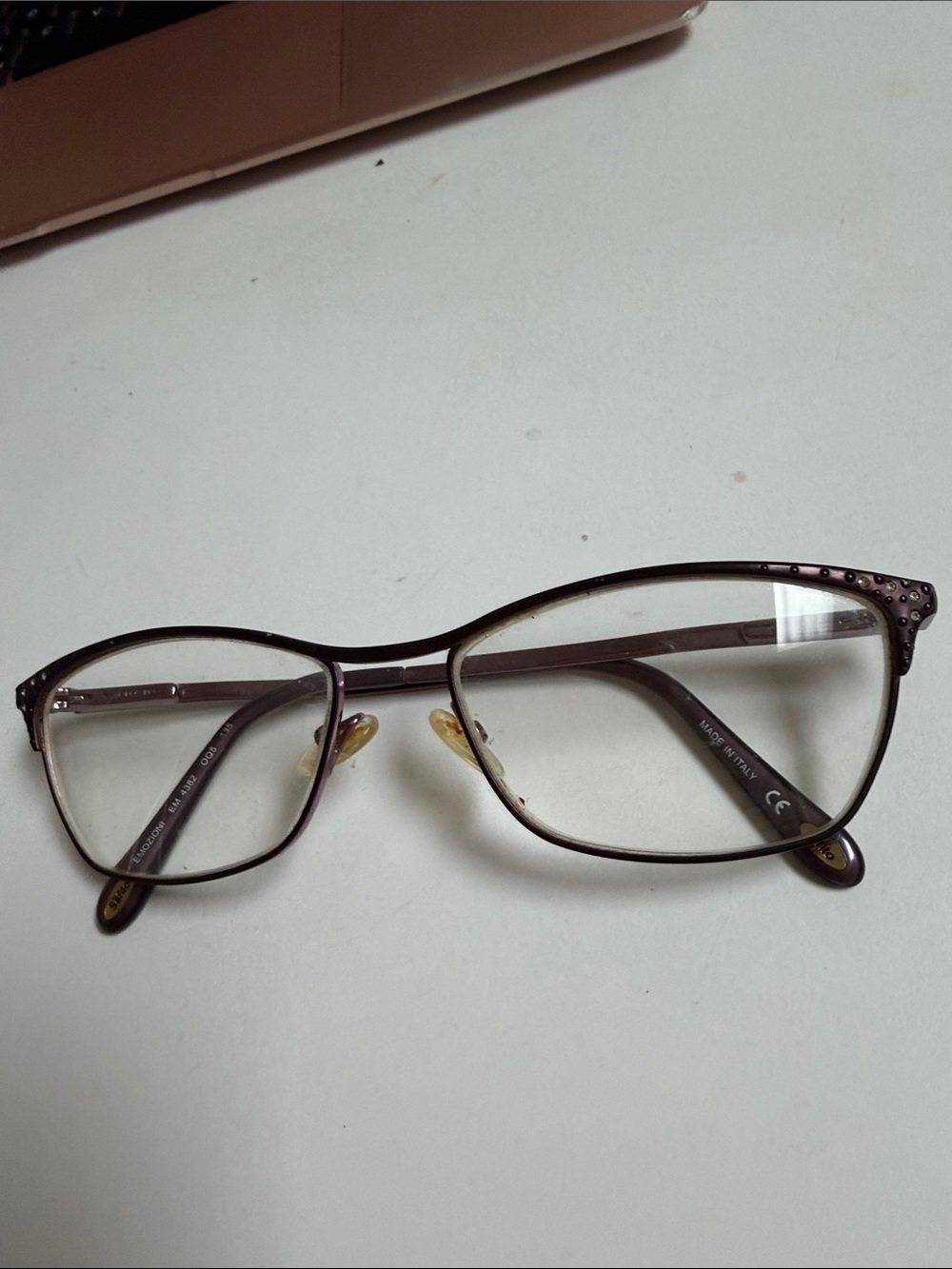 Women’s Safilo Elasta Metal Frame Eyeglasses in Dark Brown made in Italy